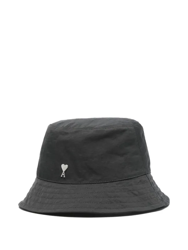 【ami】ウールバケットハット ハートロゴ AMI Paris ハートロゴ バケットハット | グレー | FARFETCH JP