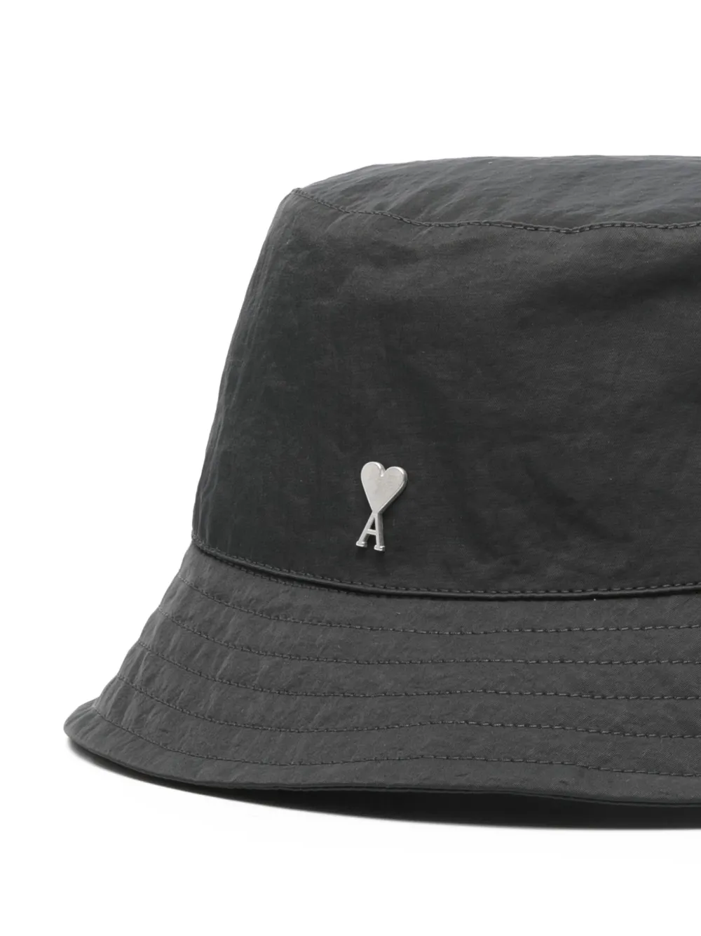 AMI Paris heart-logo bucket hat Grijs