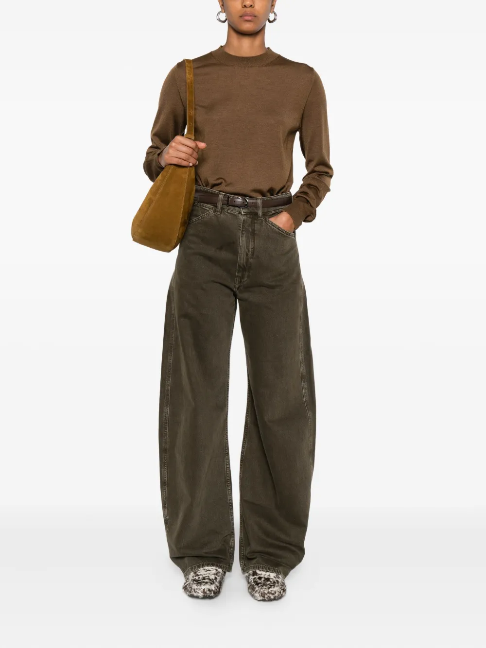 AMI Paris Ami de Coeur sweater Bruin