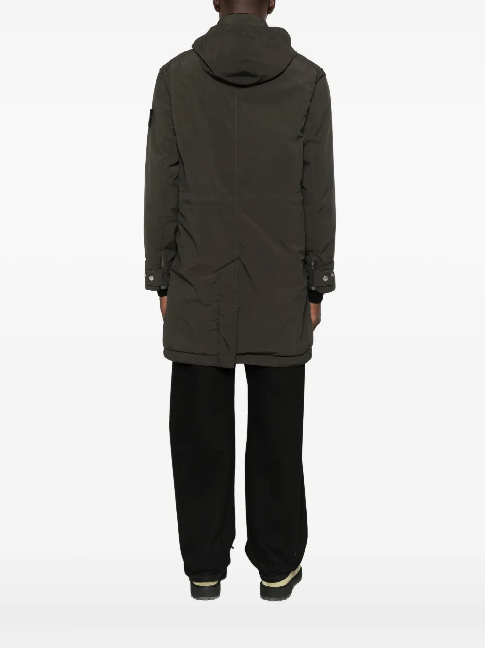 Stone Island Jas met capuchon en knopen Grijs