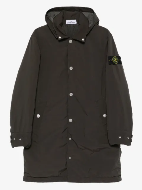 Stone Island hooded buttoned coat
