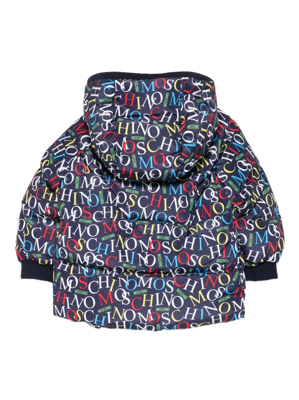  Moschino Kids Logo-print Padded Jacket - Blue 