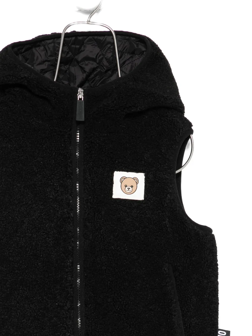 Moschino Kids Bodywarmer met Teddy-patch Zwart