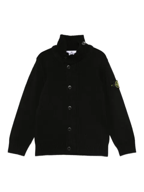 Stone Island Junior high-neck button cardigan