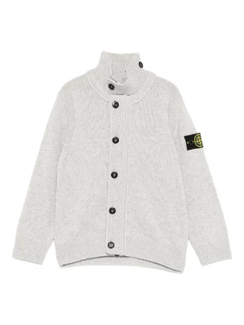 Stone Island Junior high-neck button cardigan