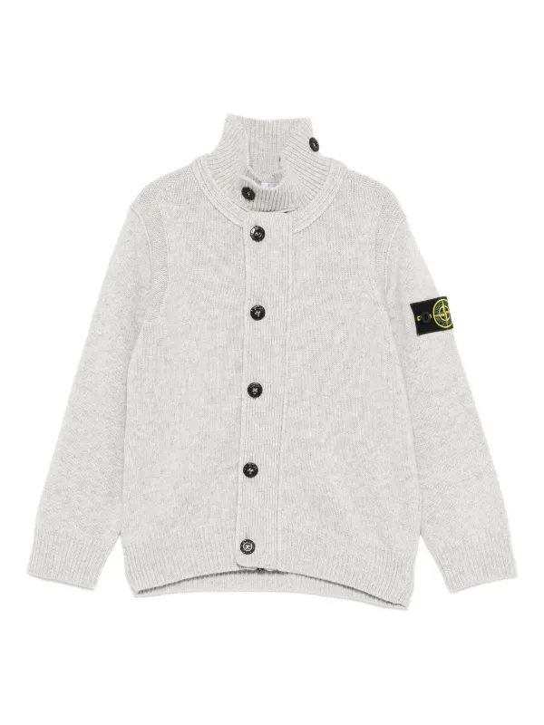 STONE  グレー カーディガン Sサイズ Stone Island Junior ハイネック カーディガン | グレー | FARFETCH JP