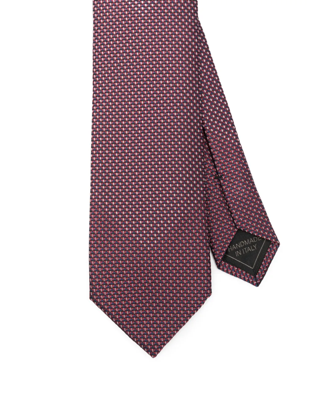 Brioni Geometric-pattern Tie In Pink