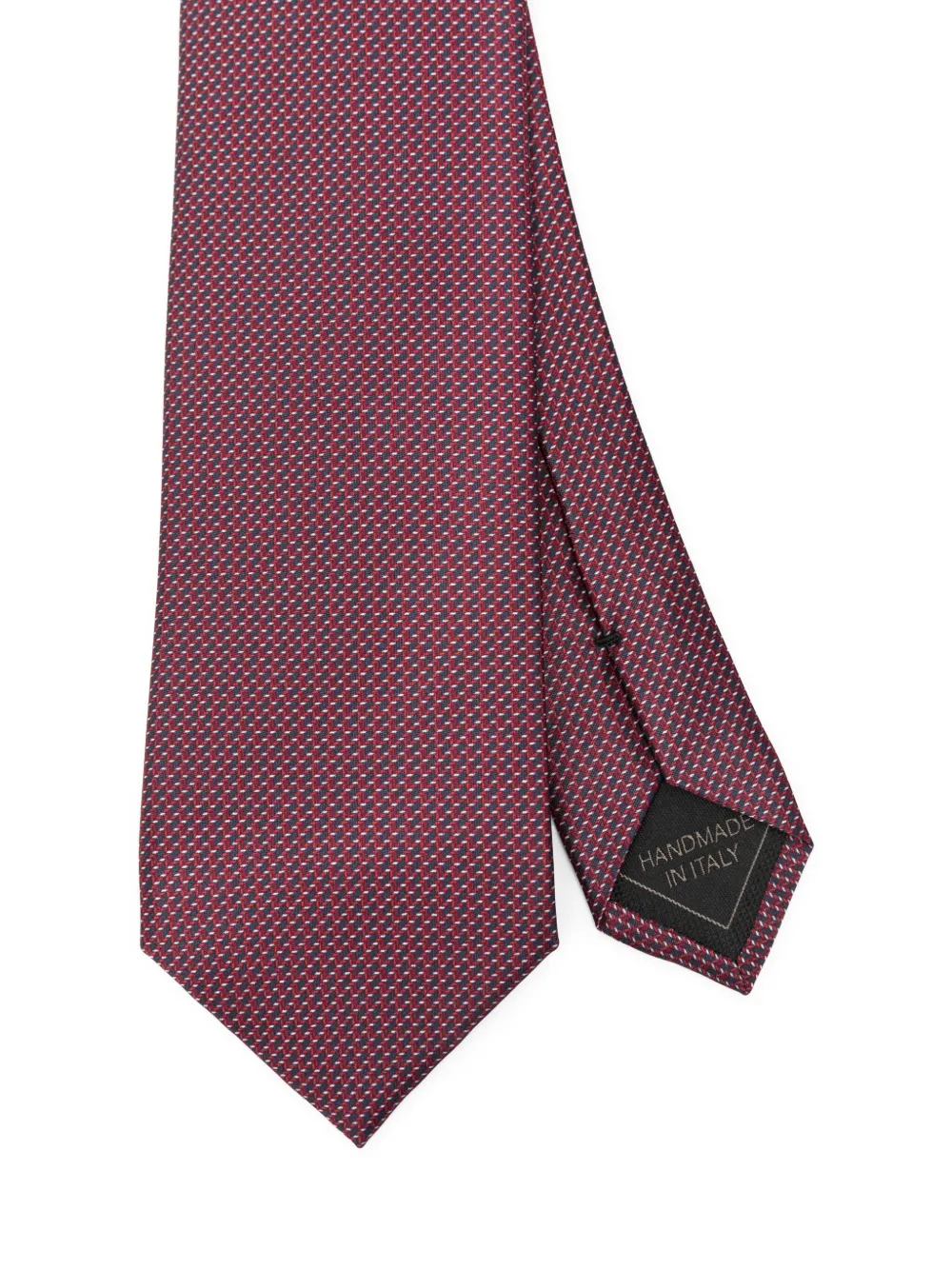 Brioni Zijden stropdas met geometrisch patroon Rood