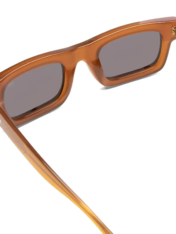 RHUDE Lightning Rectangle Sunglasses | Brown | FARFETCH