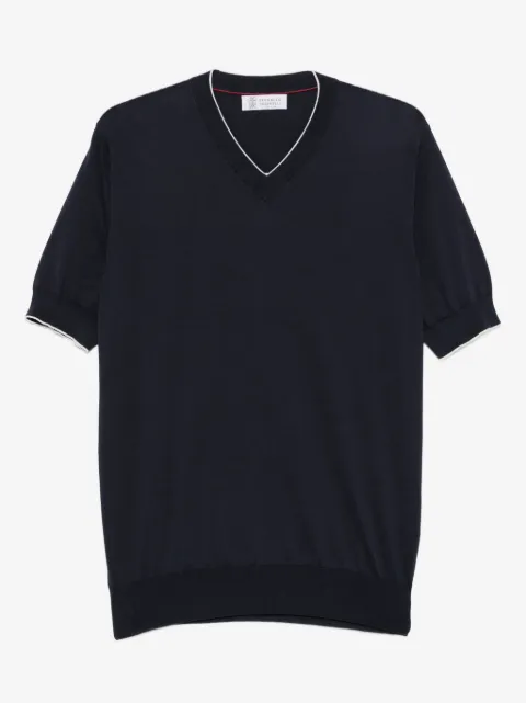 Brunello Cucinelli playera manga corta con cuello en V