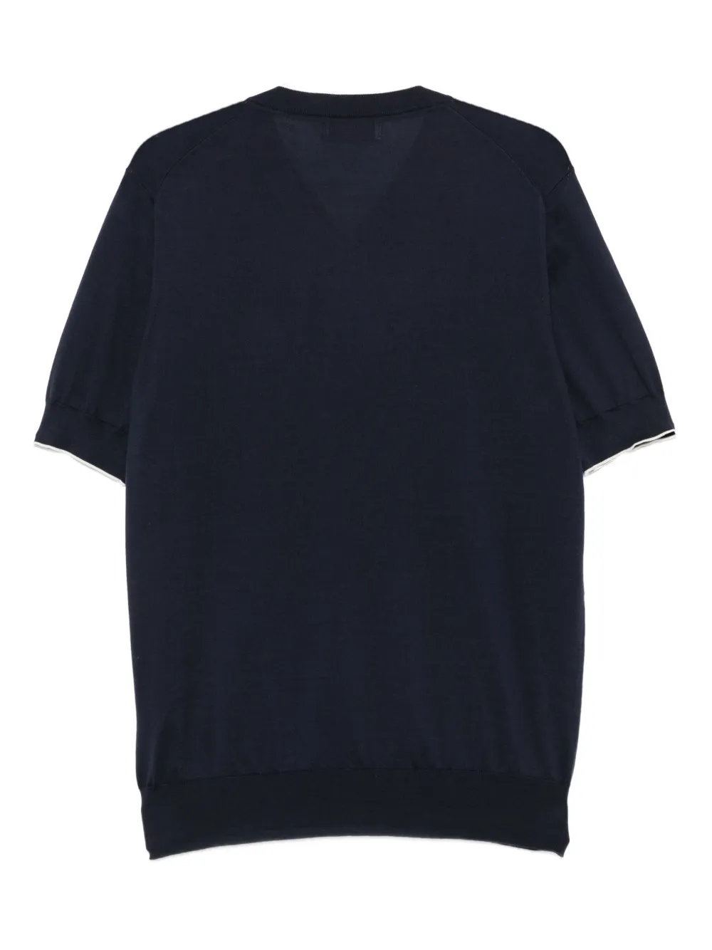 Brunello Cucinelli T-shirt met V-hals - Blauw