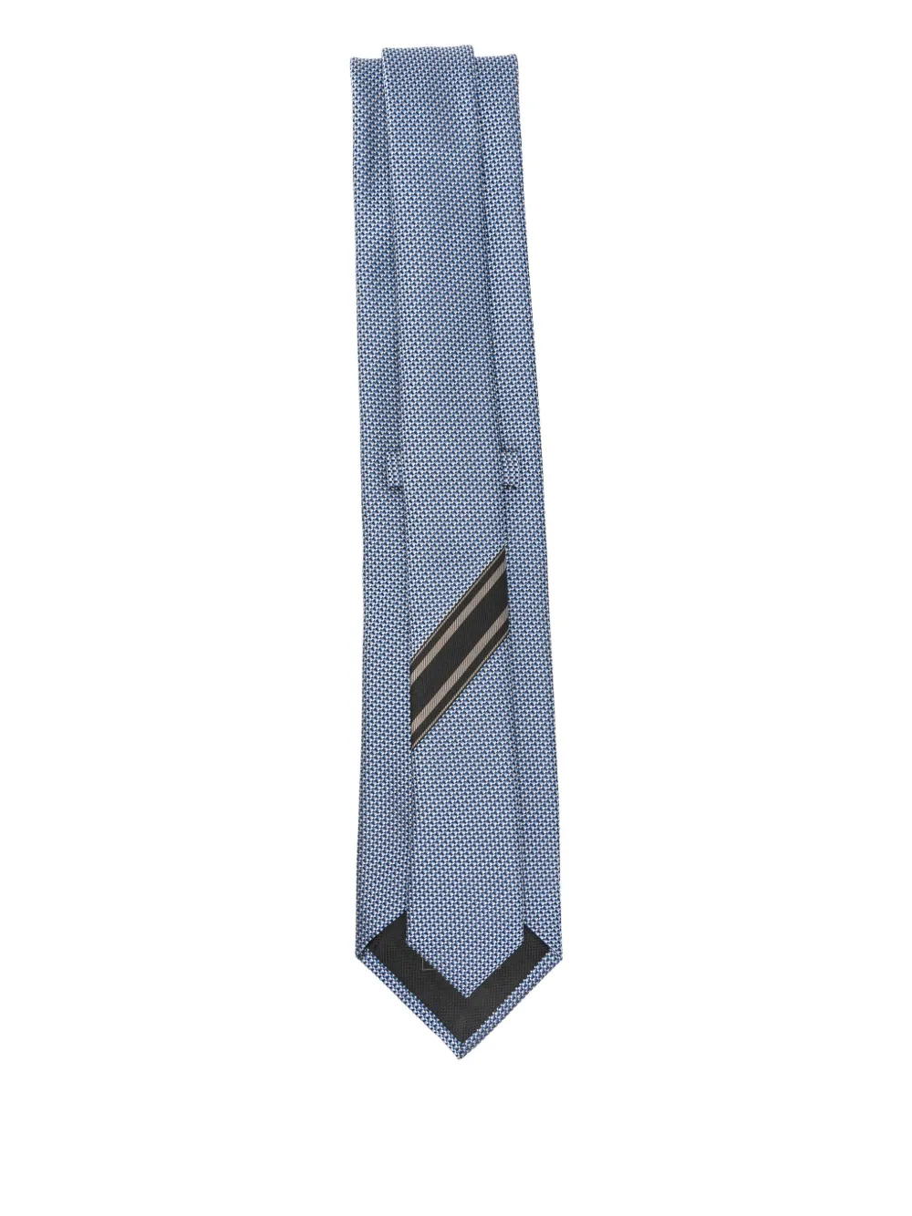 Brioni Stropdas met geometrisch patroon - Blauw