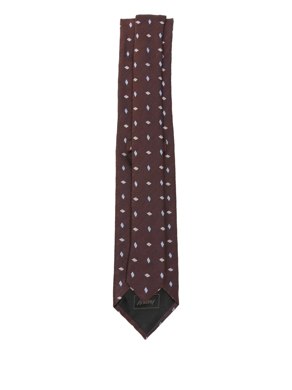 Brioni diamond-pattern tie - Bruin