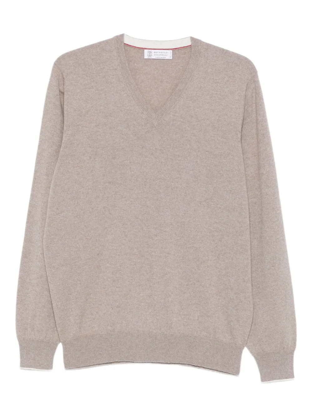 Brunello Cucinelli V-neck cashmere sweater | 中性色 | Image 1