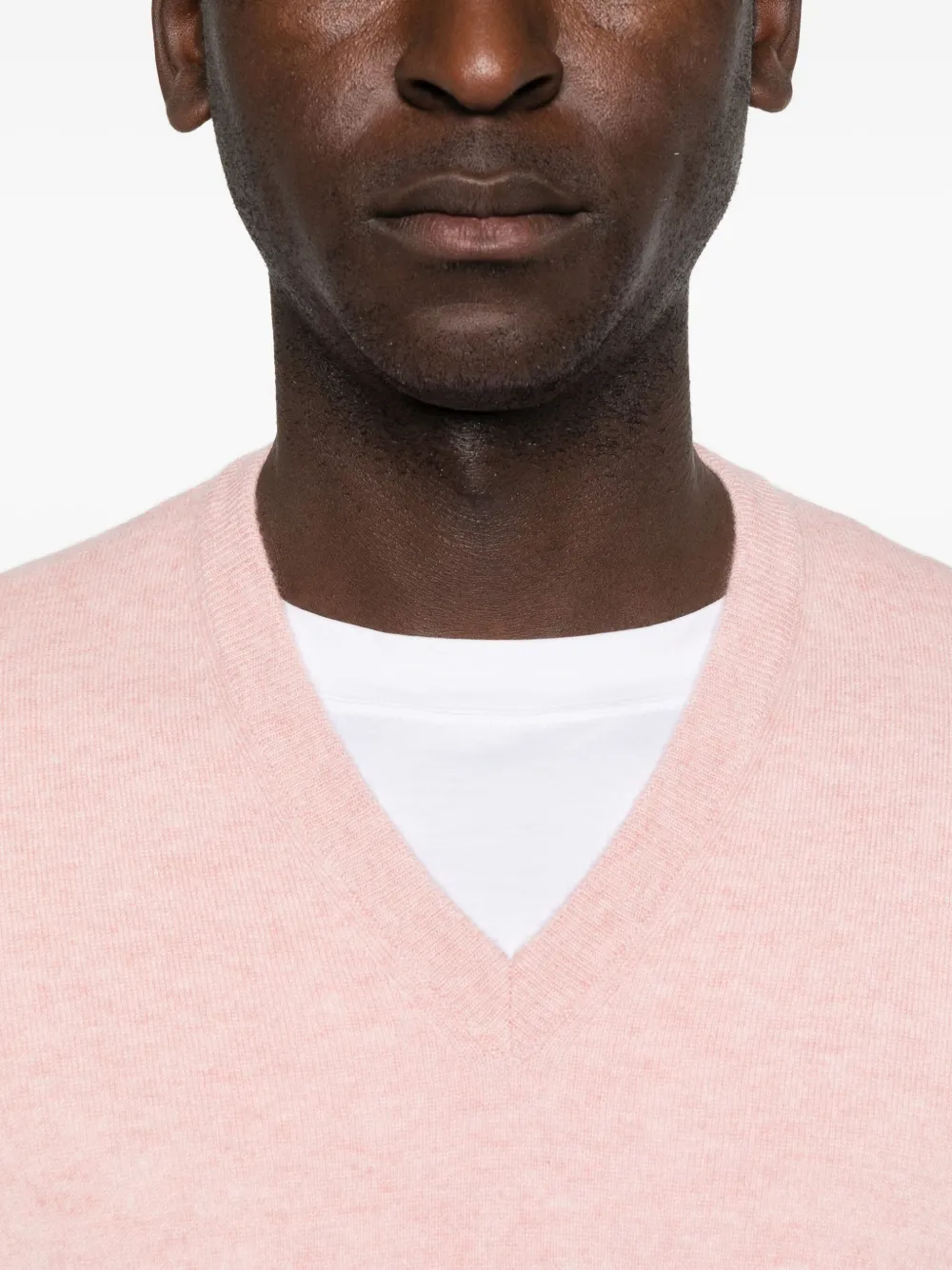 Brunello Cucinelli Trui met V-hals Roze