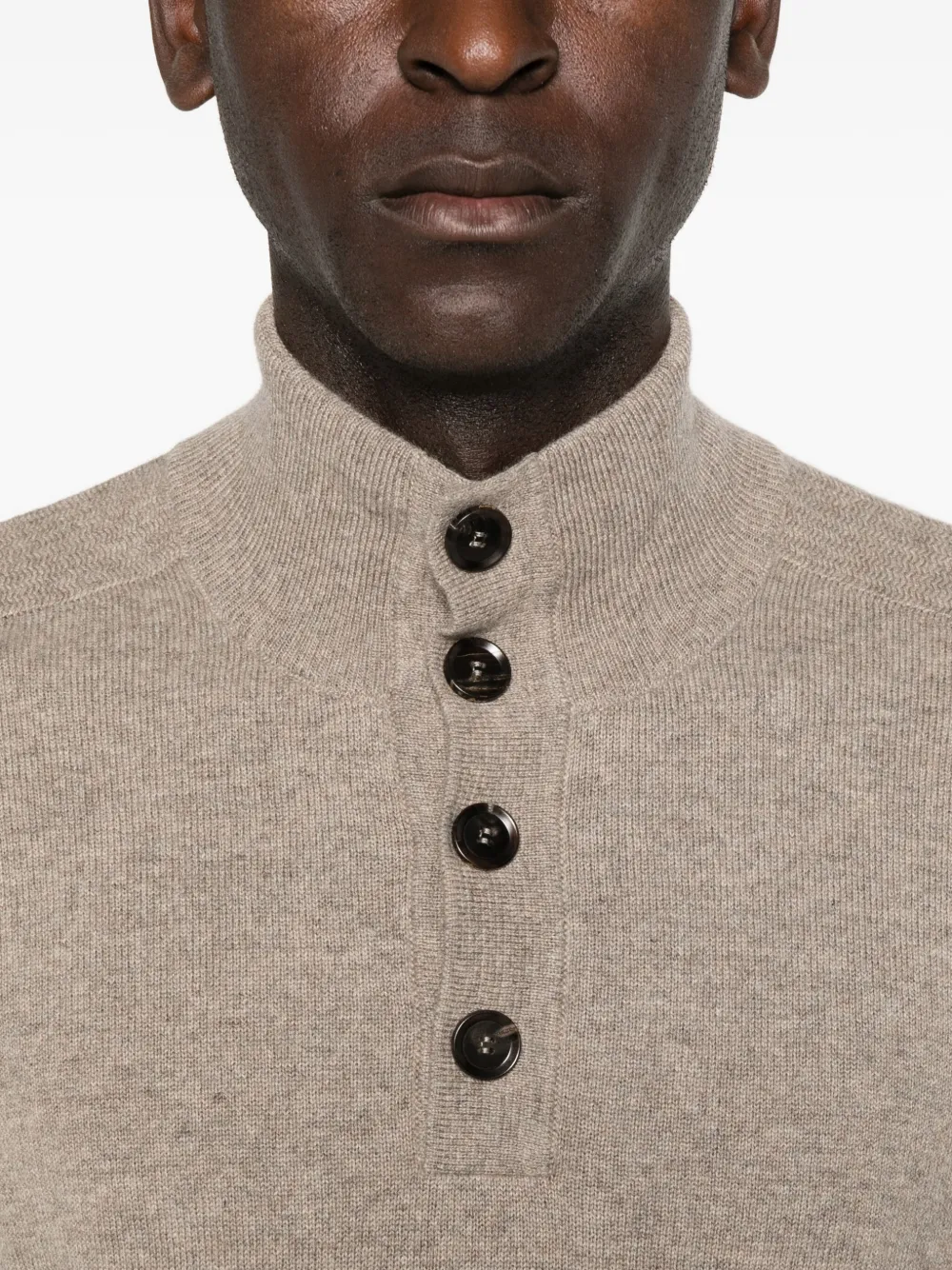 Brioni High-neck Sweater In Neutral