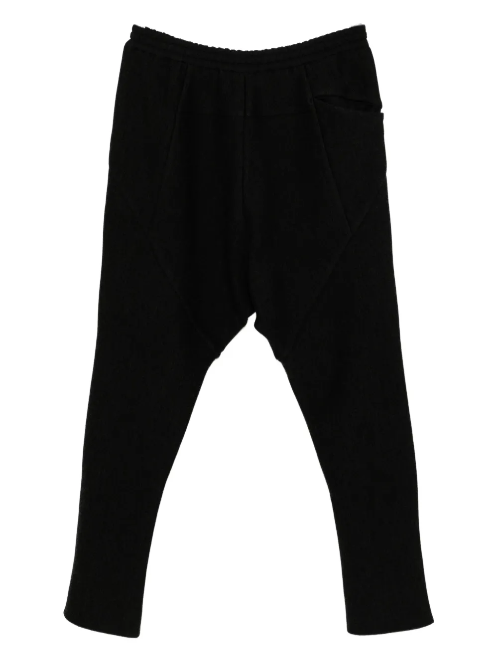 Devoa Panelled Drop-crotch Trousers In Black