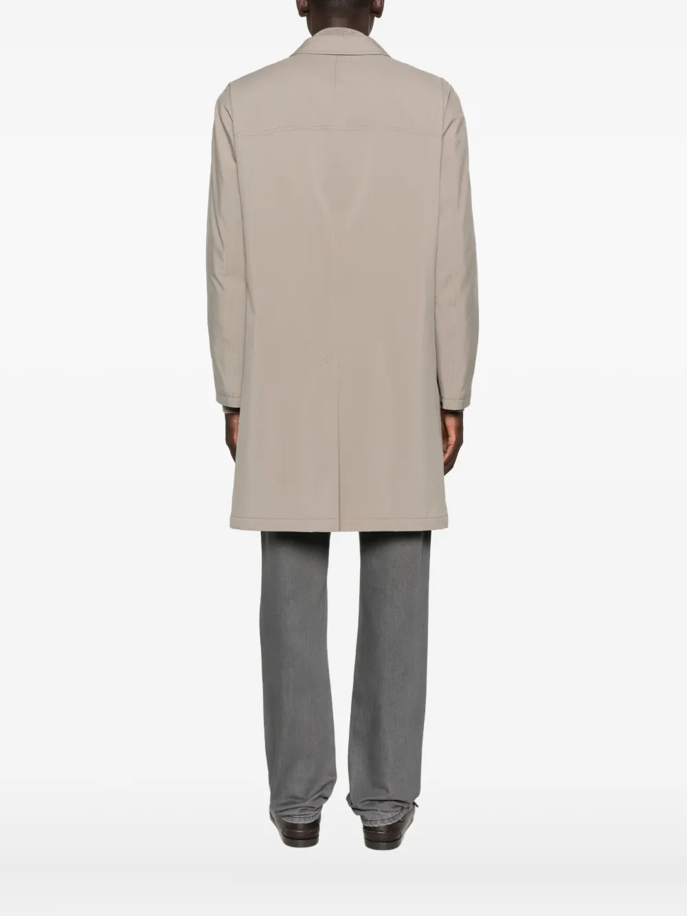 Brioni Single-breasted Coat In Gold