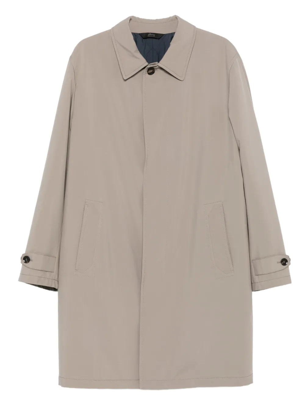Brioni single-breasted coat | Neutrals | Image 1