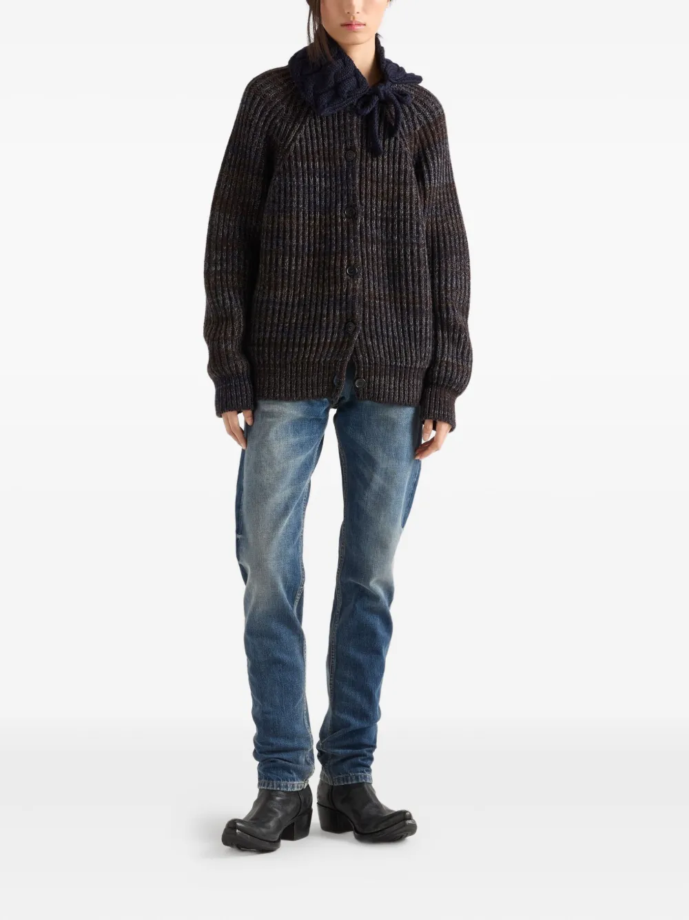 Prada tapered washed jeans - Blauw