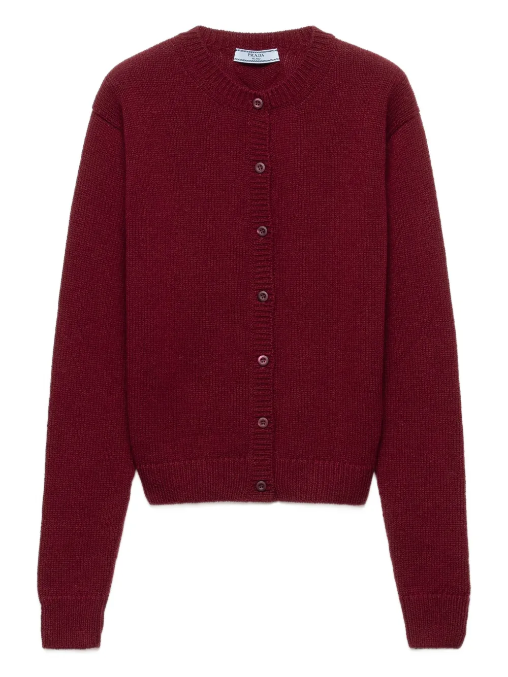 Prada Button-down Cashmere Cardigan In Red