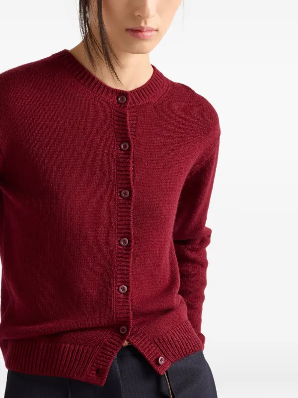 Prada button-down Cashmere Cardigan | Red | FARFETCH