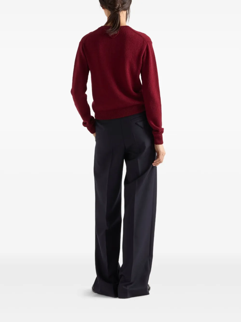 Prada Button-down Cashmere Cardigan In Red