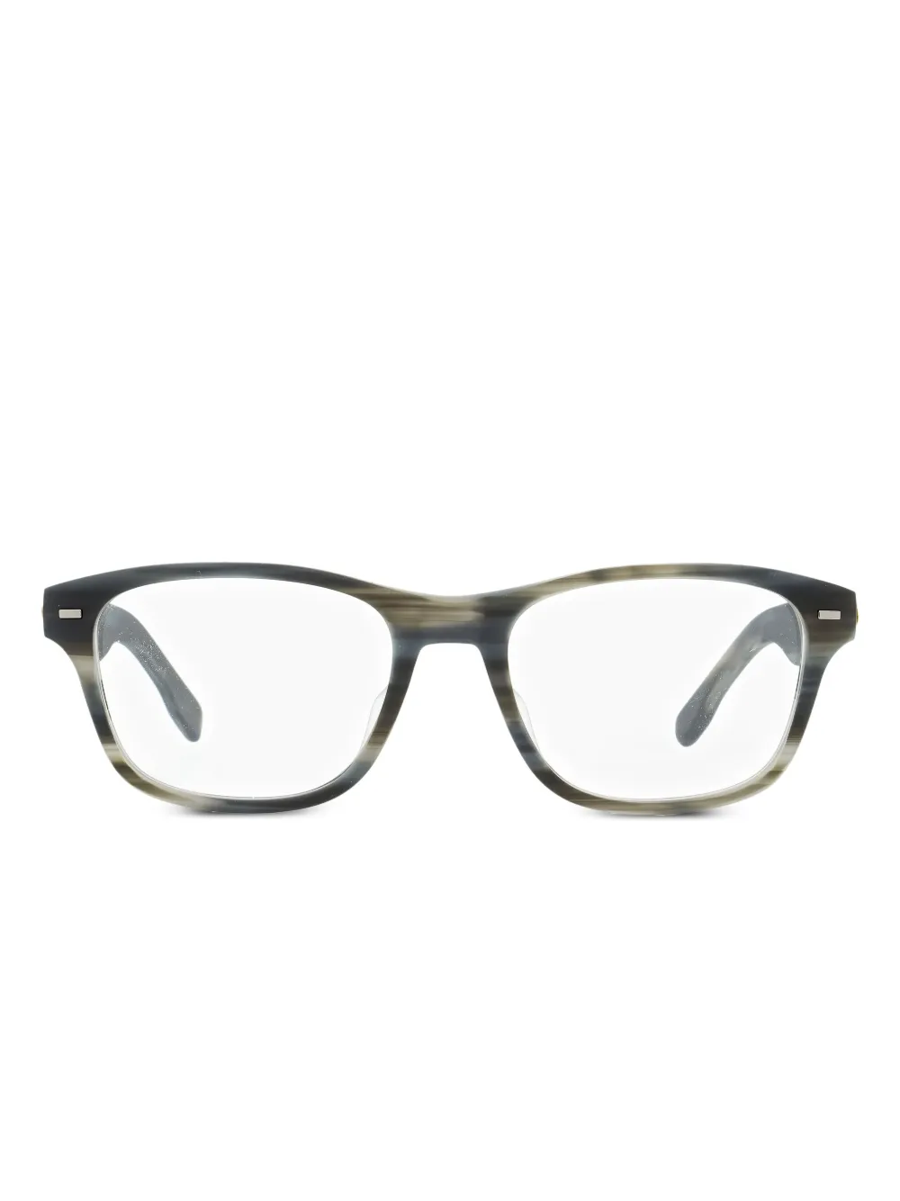 Zegna lunettes de vue 5013F à monture rectangulaire | gris | Image 1