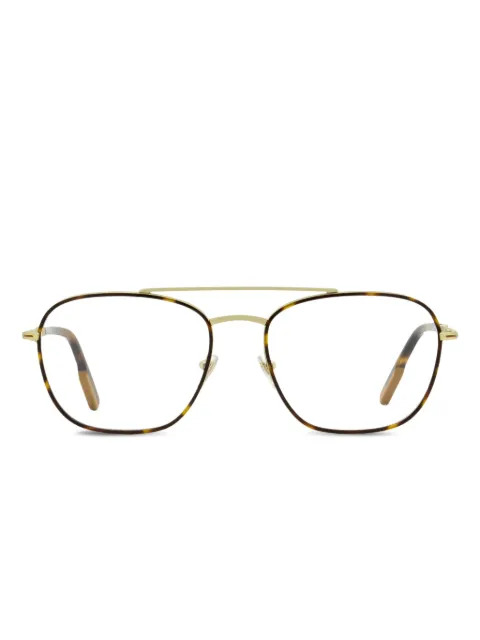 Zegna 5183 double-bridge rectangle glasses