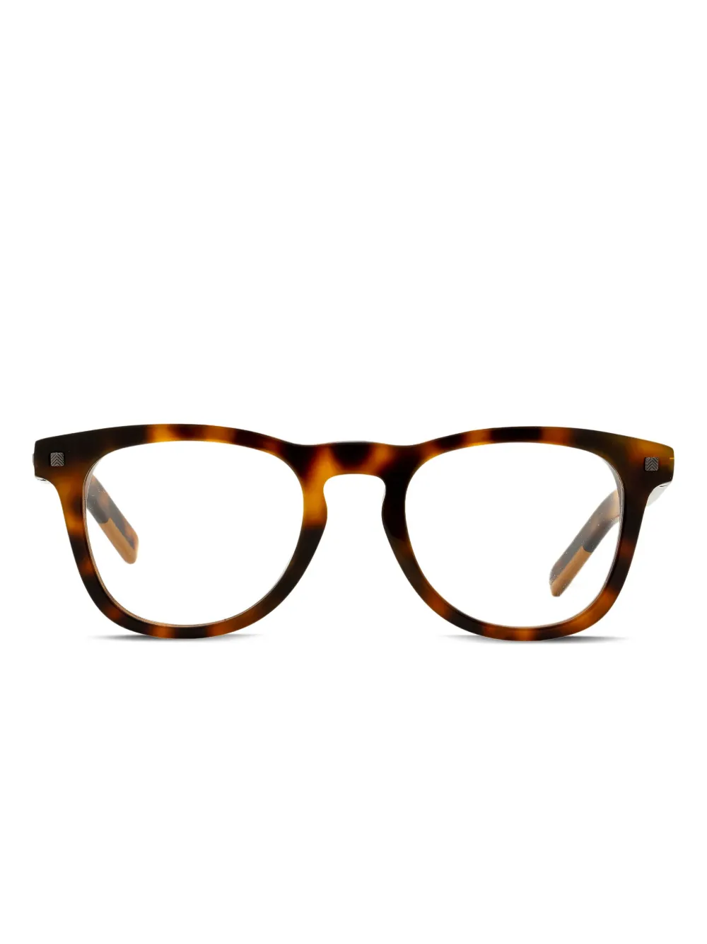 Zegna 5137 keyhole-bridge rectangular glasses | Brown | Image 1