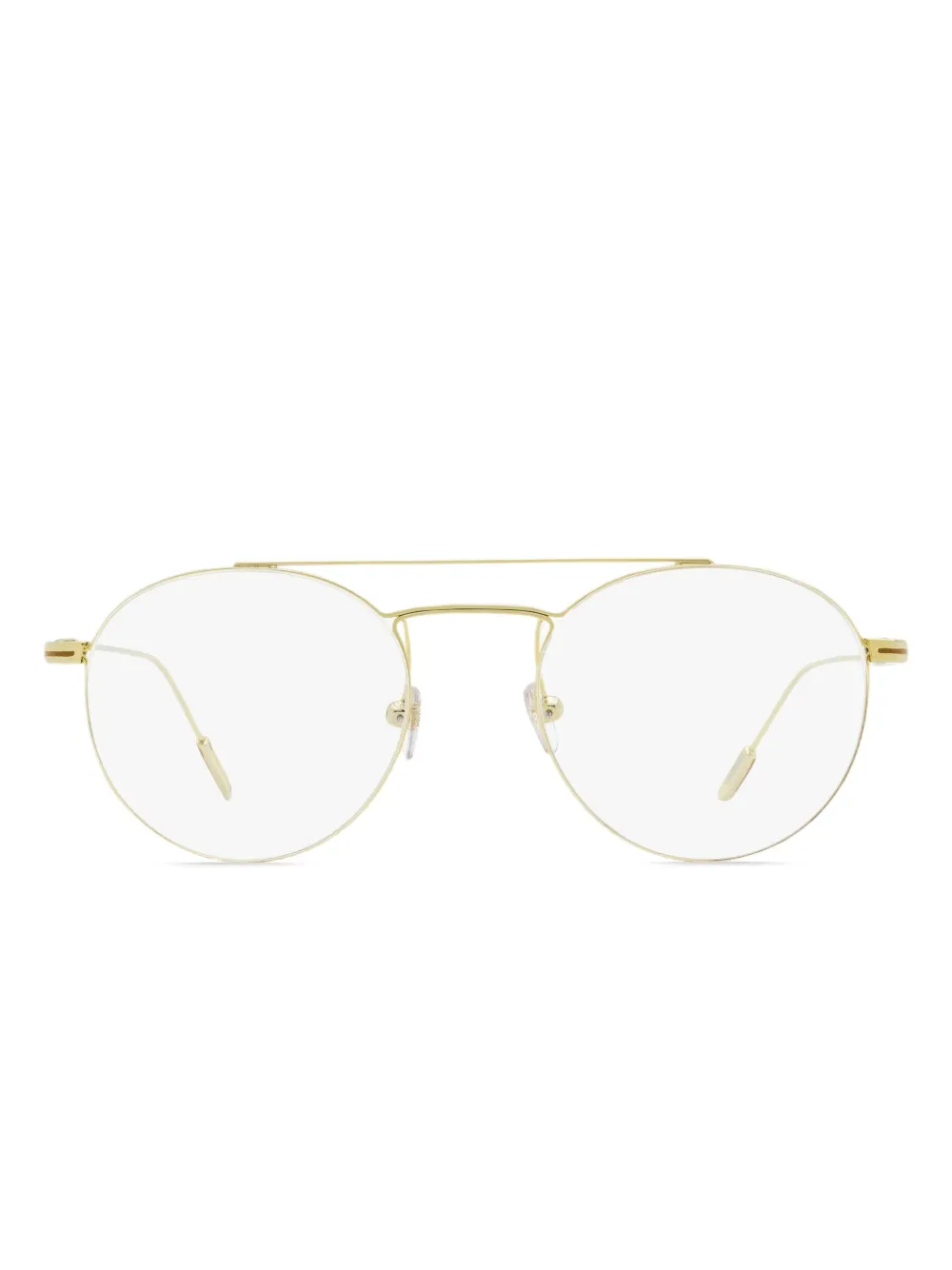Zegna 5218 bril met dubbele neusbrug en rond montuur Goud