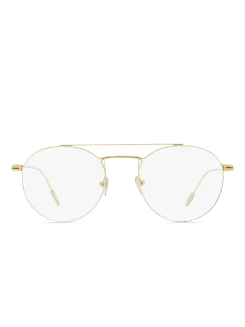 Zegna 5218 double-bridge round glasses