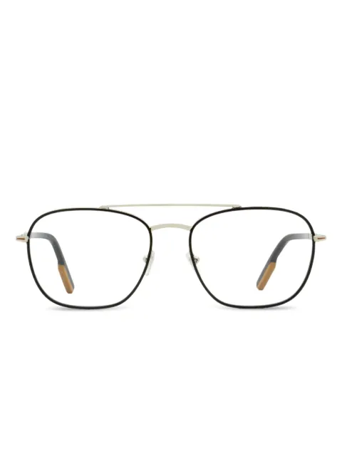 Zegna 5183 double-bridge rectangle glasses