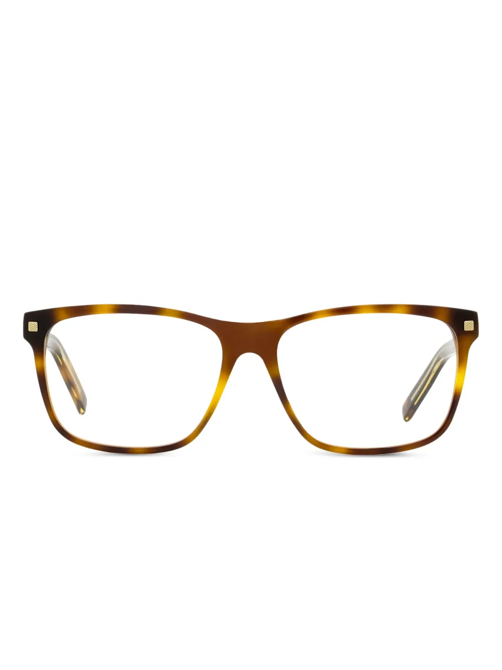 Zegna 5170 bril met rechthoekig montuur en studs Bruin