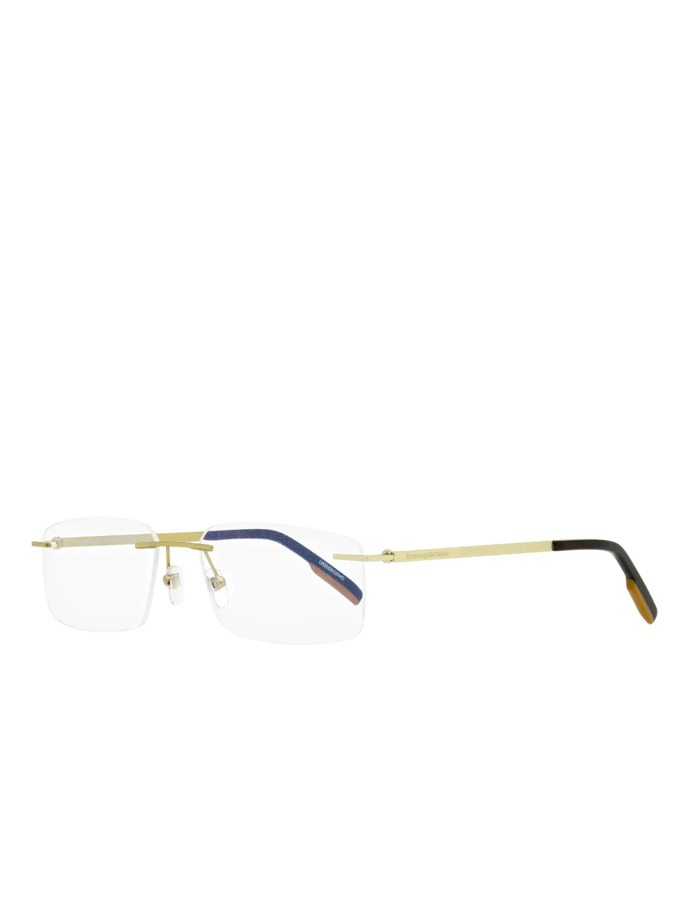 Zegna Bril met randloos montuur Goud