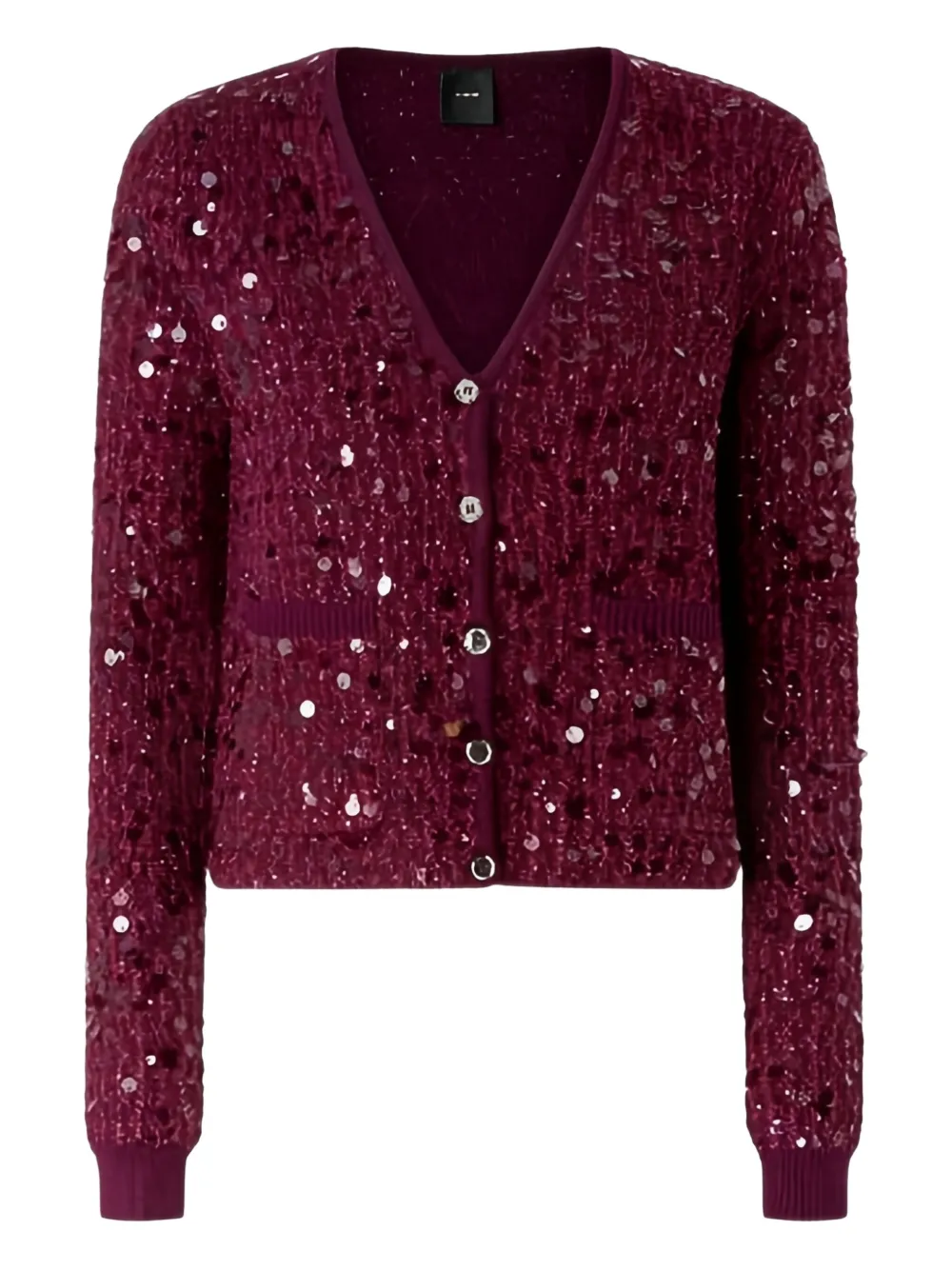 PINKO Mamma Mia sequin-embellished cardigan - Rosso