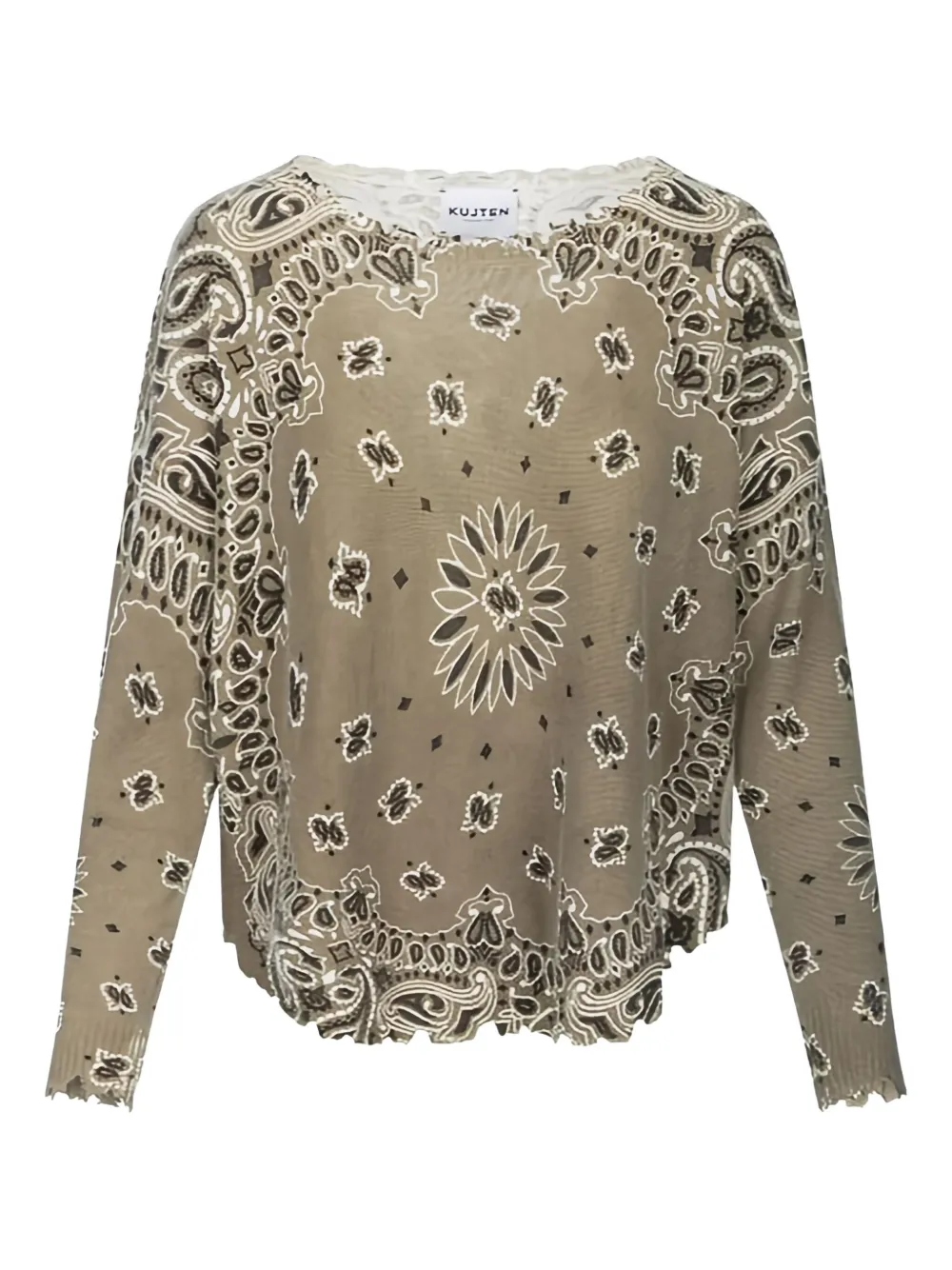 kujten blouse à motif cachemire | tons neutres | Image 1