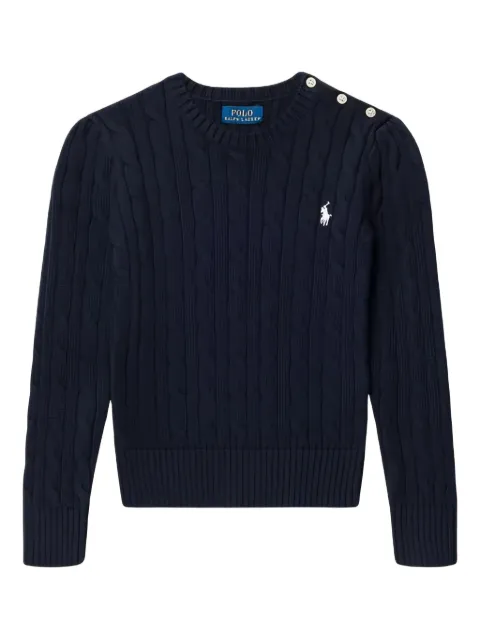 POLO RALPH LAUREN KIDS cable-knit buttoned sweater