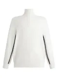 Fusalp intarsia-striped half-zip sweater - White
