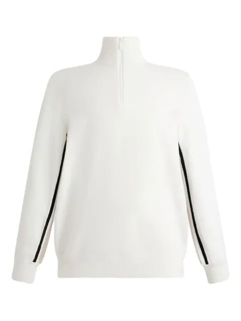 Fusalp intarsia-striped half-zip sweater 
