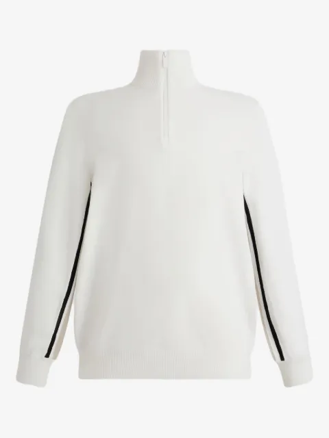 Fusalp intarsia-striped half-zip sweater 