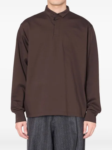 Kolor collar buttoned-cuff sweatshirt