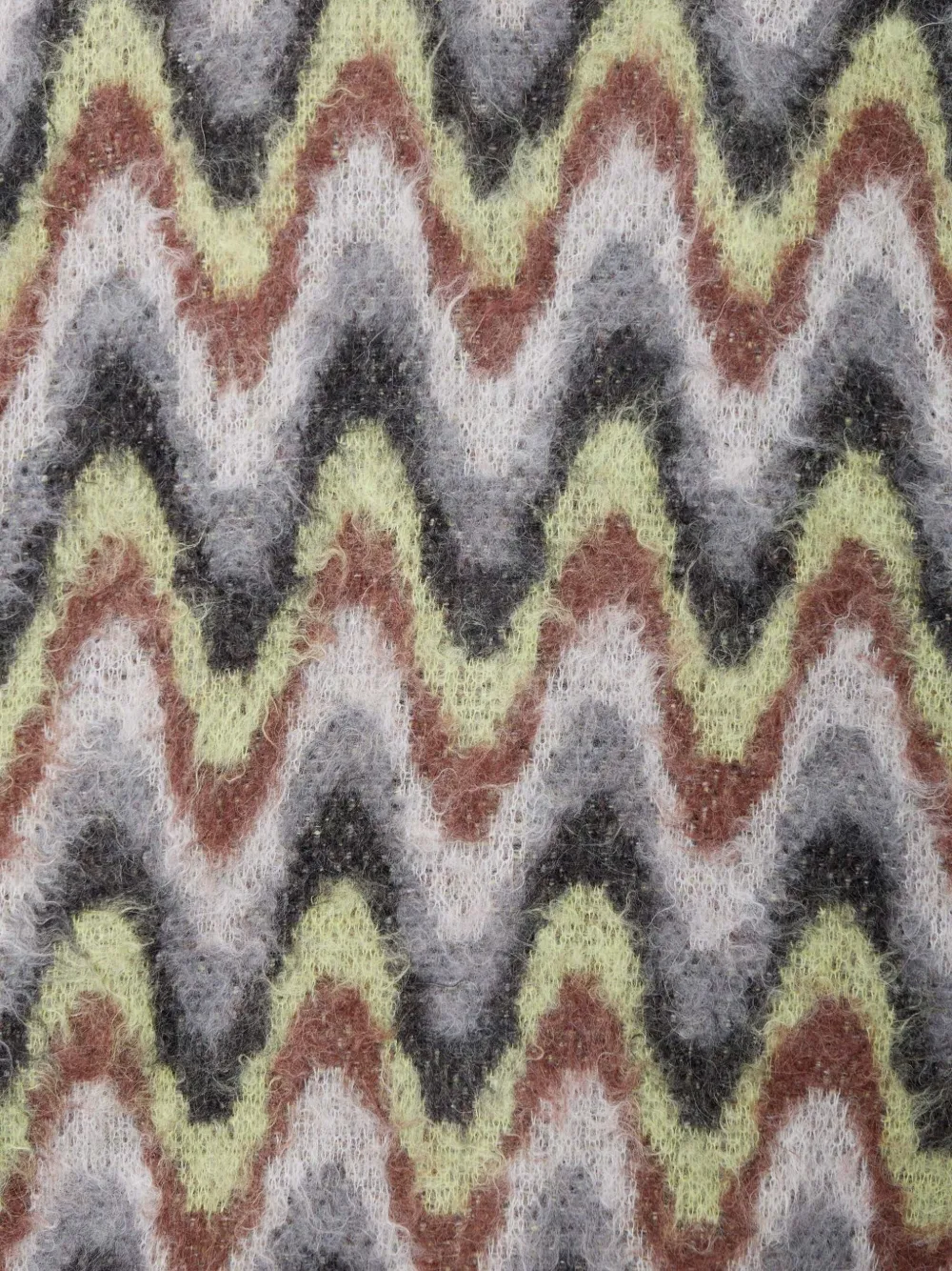 Kolor Vest met golvend patroon van alpacablend Grijs