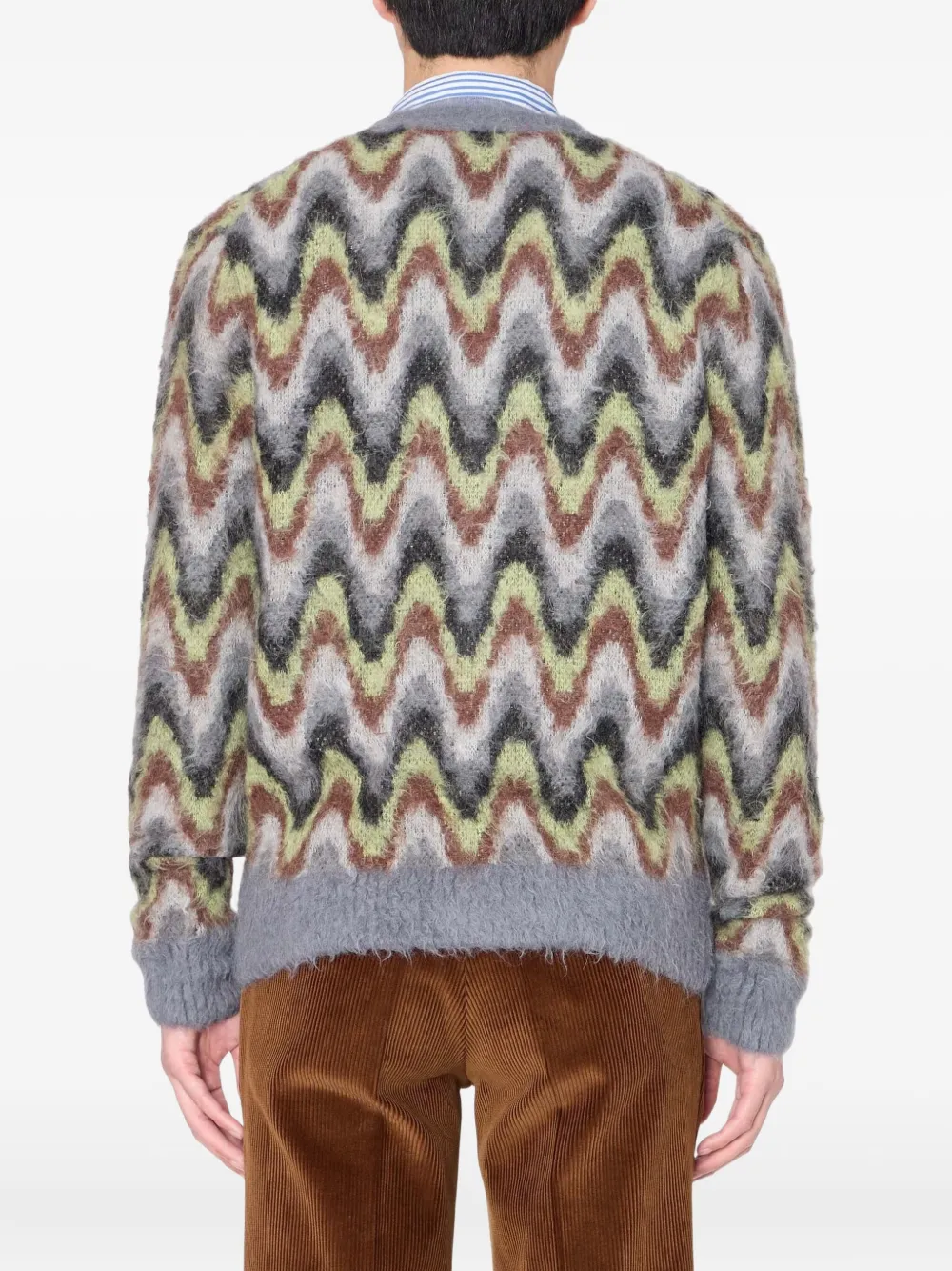 Kolor wave-pattern alpaca-blend cardigan | Cardigans | Image 2