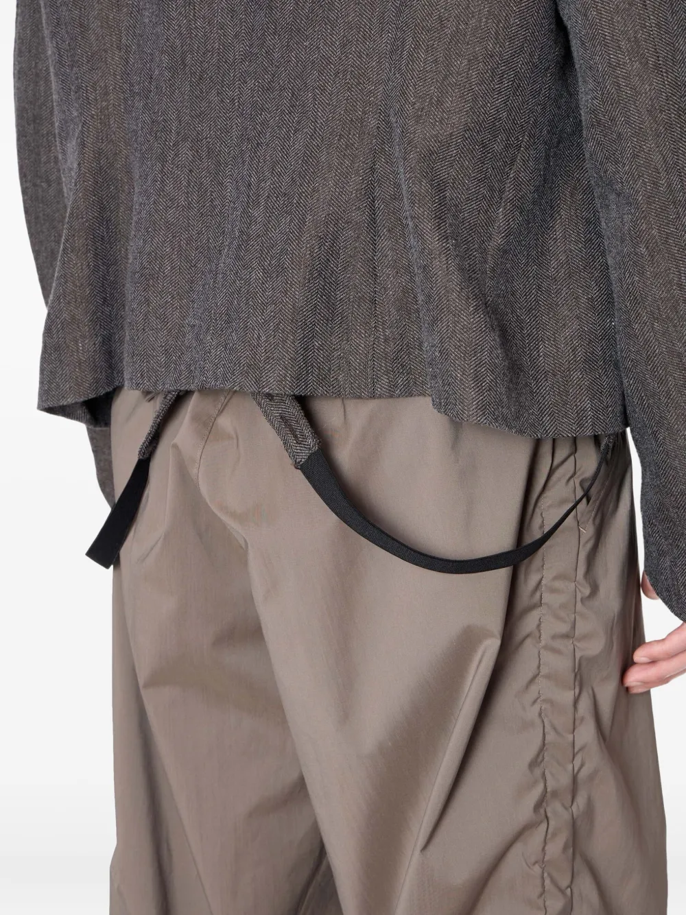 Kolor Jack met visgraatpatroon en vlakken Grijs