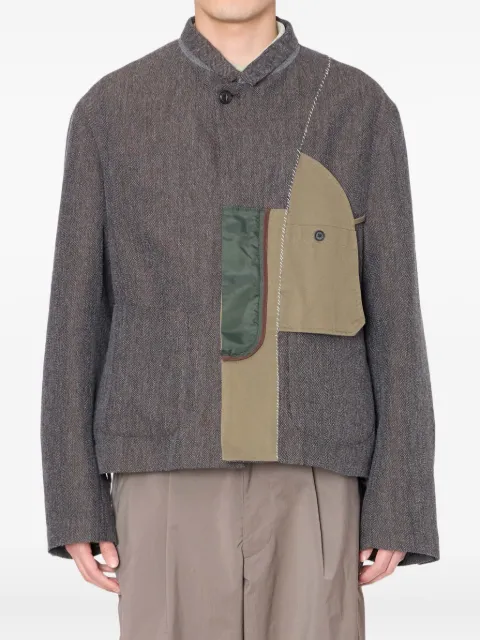 Kolor herringbone panelled jacket