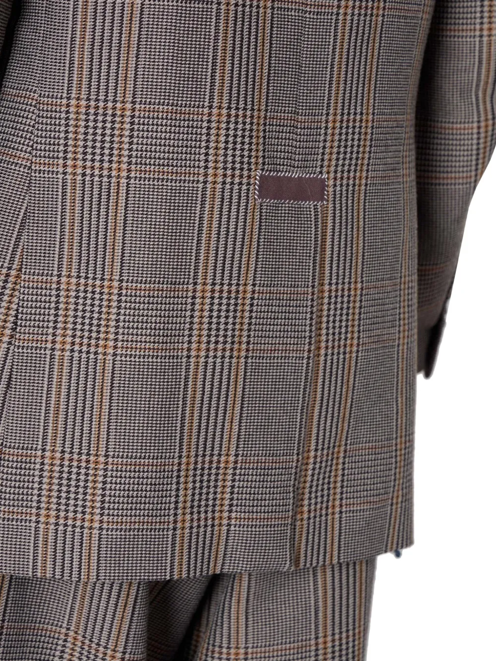 Kolor Geruite mantel Grijs