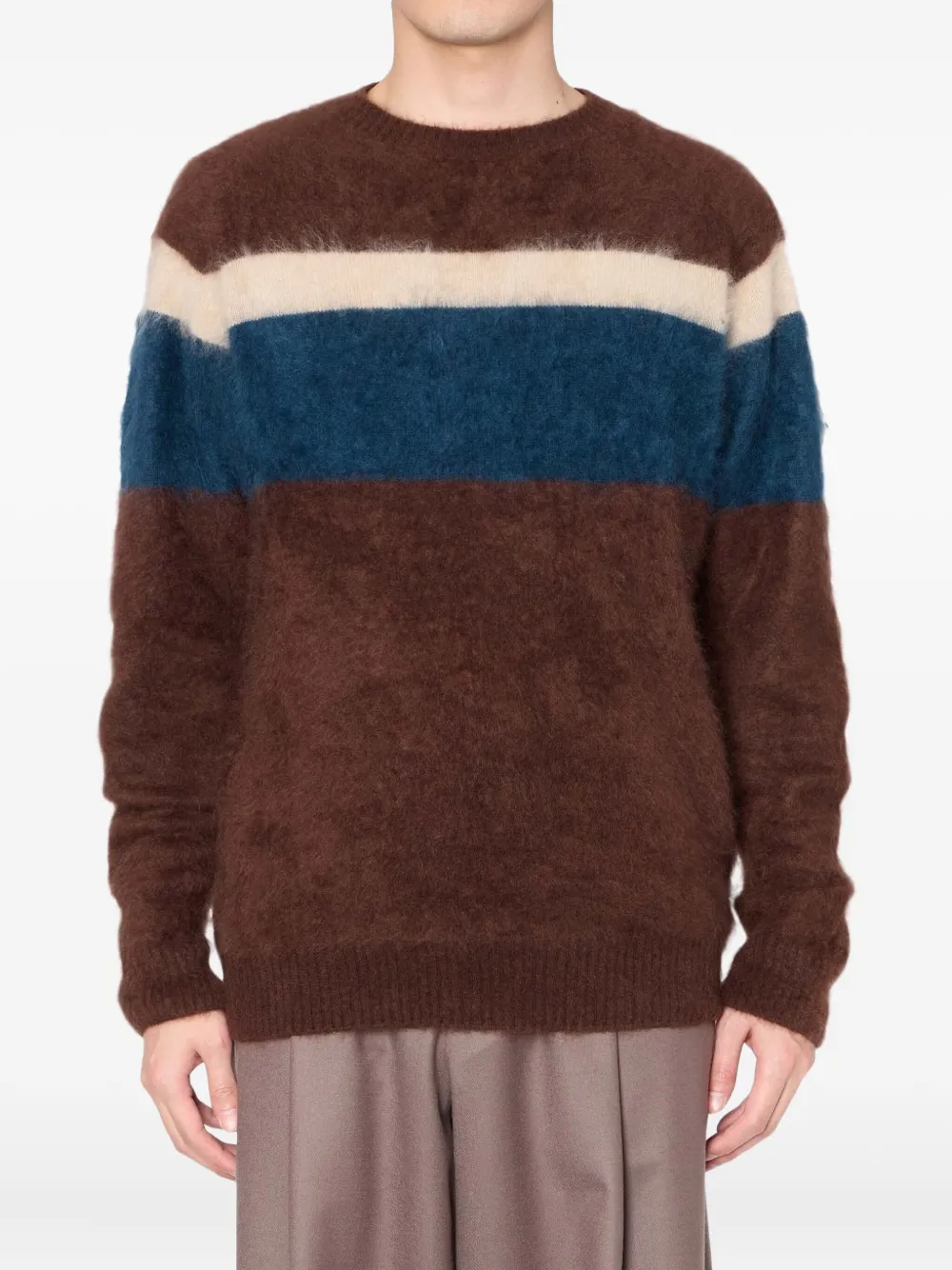 Kolor cashmere striped sweater | Brown | Image 1