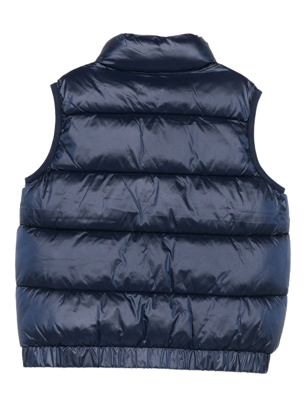 Moschino Kids Gewatteerde bodywarmer met logodetail Blauw