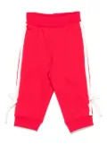 Monnalisa side-stripe track pants - Red